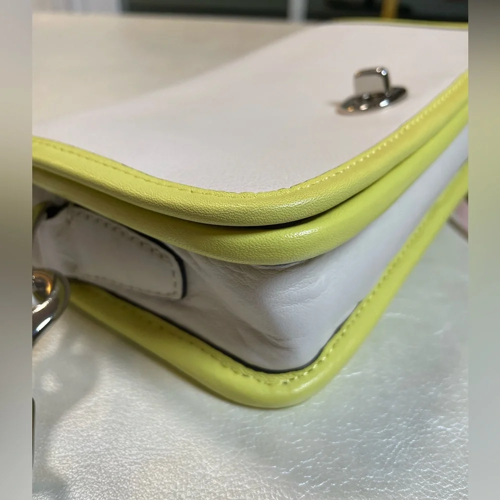 Coach Legacy Archival Two Tone Leather Penny Crossbody in Parchment/Citrine🍋